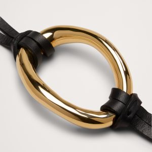 Leather Oval Bracelet