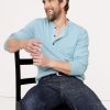 Slub Double-Knit Henley T-Shirt