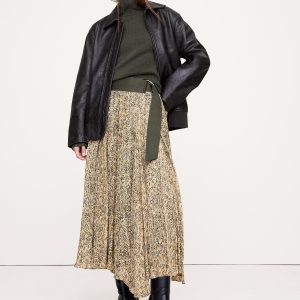 Pleated Midi Skirt