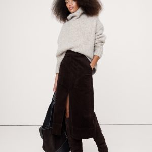 Corduroy Midi Skirt