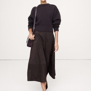 Suede Midi Skirt