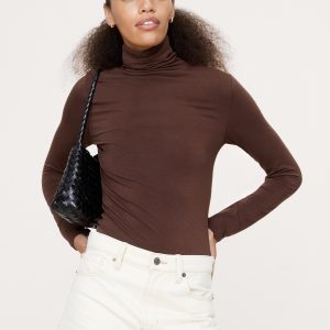 Luxe Wool-Blend Turtleneck T-Shirt